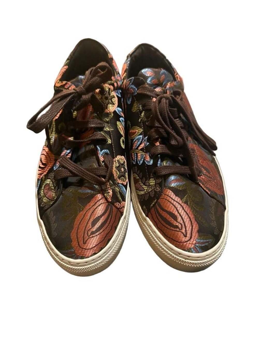 Taft Jack Black Floral Brocade Sneaker